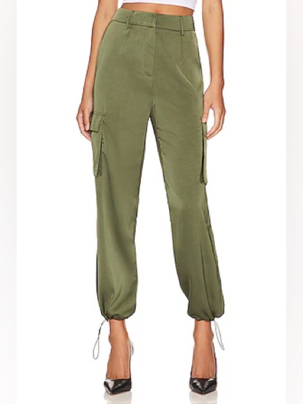 superdown Seleste Drawstring Jogger Pant in Sage